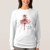 Sparkle Girl in Rosa Gold Dress T-Shirt (Vorderseite)