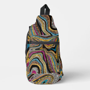 Sparkle Glam glänzende, geistliche Marmorkunst Crossbody Bag