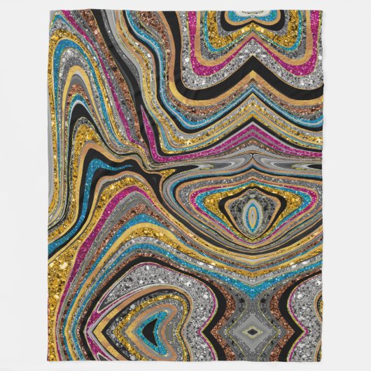Sparkle Glam glänzende, geistliche Marmorkunst Fleecedecke (Vorderseite)