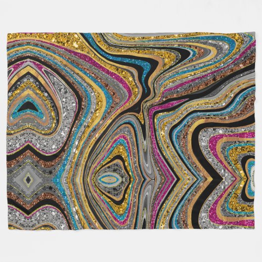 Sparkle Glam glänzende, geistliche Marmorkunst Fleecedecke (Vorderseite (Horizontal))