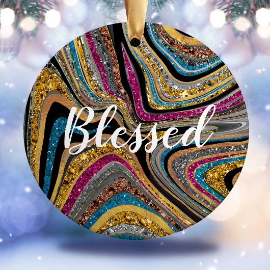 Sparkle Glam glänzende, geistliche Marmorkunst Keramik Ornament