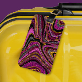 Sparkle Glam Glitzer Girl Marmor Art Rosa Gepäckanhänger