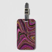 Sparkle Glam Glitzer Girl Marmor Art Rosa Gepäckanhänger (Vorderseite Vertikal)