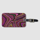 Sparkle Glam Glitzer Girl Marmor Art Rosa Gepäckanhänger (Vorderseite (Horizontal))