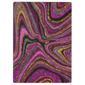 Sparkle Glam Glitzer Girl Marmor Art Rosa Klemmbrett (Rückseite)