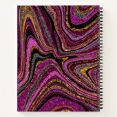 Sparkle Glam Glitzer Girl Marmor Art Rosa Notizblock (Rückseite)