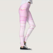 Sparkle Glam Glitzer Girl Marmor Kunst rosa Leggin Leggings (Rechts)