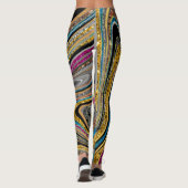 Sparkle Glam Glitzer, gürtelgrau Leggings (Rückseite)