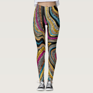 Sparkle Glam Glitzer, gürtelgrau Leggings