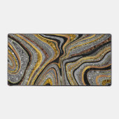 Sparkle Glam Glitzer, gürtelgraues Marmorgold Schreibtischunterlage (Vorderseite)