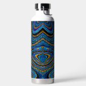 Sparkle Glam Glitzer mädchenhafte Marmorkunst blau Trinkflasche (links)