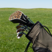 Sparkle Glam Gold Black Leopard Cheetah Print Golf Headcover (In SItu)