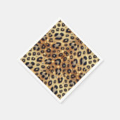 Sparkle Glam Gold Black Leopard Cheetah Print Serviette (Ecke)