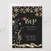 Sparkle, Glas, Schneeflocken Weihnachten UAWG Einladung (Vorderseite)