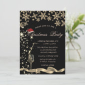 Sparkle, Glas, Schneeflocken Weihnachtsgebäck für Einladung (Stehend Vorderseite)