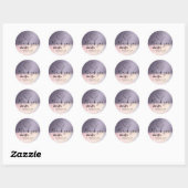 Sparkle glittery Logo danke Runder Aufkleber (Blatt)