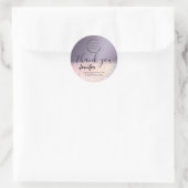 Sparkle glittery Logo danke Runder Aufkleber (Tasche)