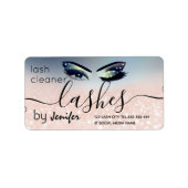 Sparkle glittery Makeup Augen lasen Reiniger Adressaufkleber (Vorne)