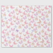 Sparkle Glitzer Butterfly Pattern Kindergeburtstag Geschenkpapier (Flach)