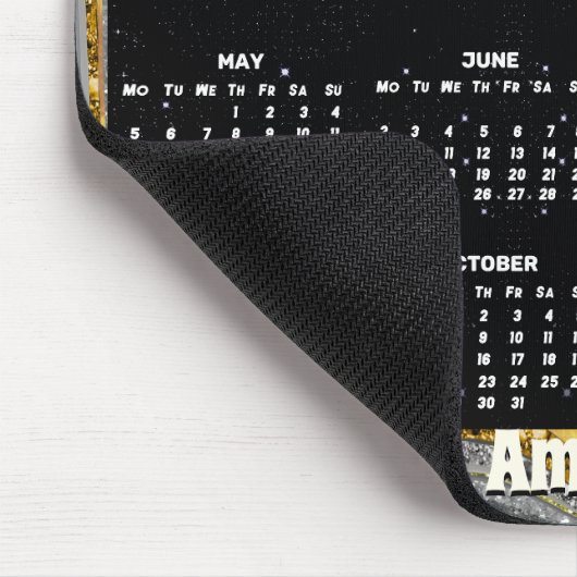 Sparkle Glitzer Girly Marmor Art Graugold 2025 Mousepad (Ecke)