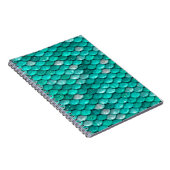 Sparkle Glitzer Green Aqua Mermaid Scales Notizblock (Rechte Seite)