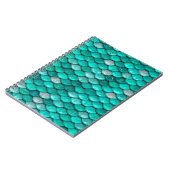 Sparkle Glitzer Green Aqua Mermaid Scales Notizblock (Linke Seite)