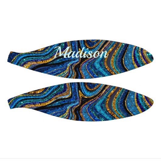 Sparkle Glitzer gürmisch Marmor Art Blue Picklebal Mini Basketball (Panele)