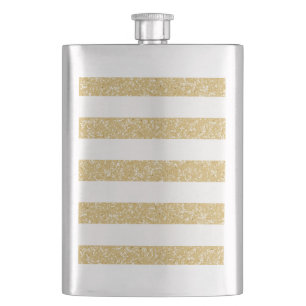 Sparkle Glitzer Look Stripes Classic Flask Flachmann