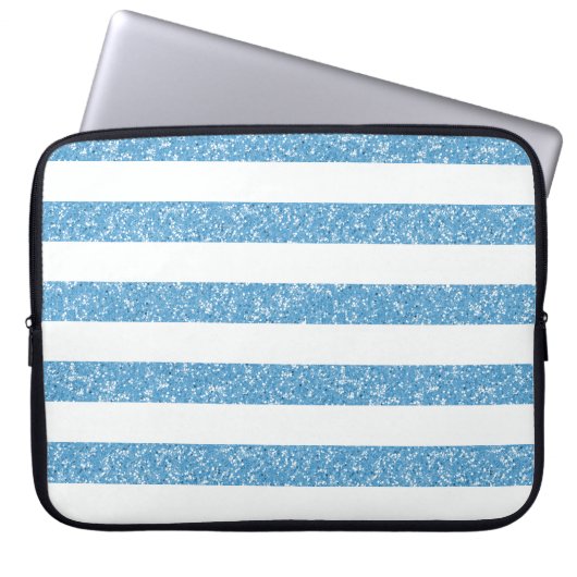 Sparkle Glitzer Look Stripes Electronics Schlauch Laptopschutzhülle (Vorderseite)