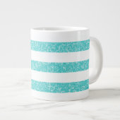 Sparkle Glitzer Look Stripes Jumbo-Tasse (Vorderseite Rechts)