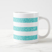 Sparkle Glitzer Look Stripes Jumbo-Tasse (Rechts)