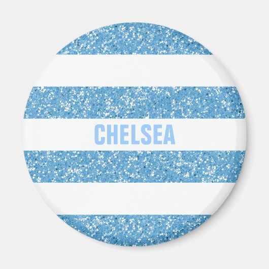 Sparkle Glitzer Look Stripes Magnet (Vorne)