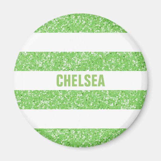 Sparkle Glitzer Look Stripes Magnet (Vorne)