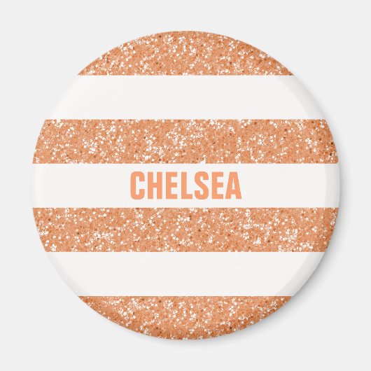 Sparkle Glitzer Look Stripes Magnet (Vorne)