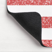 Sparkle Glitzer Look Stripes Mousepad (Ecke)