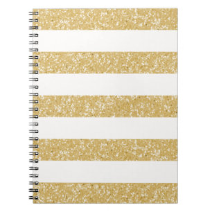 Sparkle Glitzer Look Stripes Notebook Notizblock