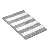 Sparkle Glitzer Look Stripes Notebook Notizblock (Rechte Seite)