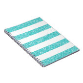 Sparkle Glitzer Look Stripes Notebook Notizblock (Rechte Seite)