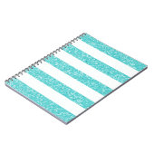 Sparkle Glitzer Look Stripes Notebook Notizblock (Linke Seite)