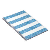 Sparkle Glitzer Look Stripes Notebook Notizblock (Rechte Seite)