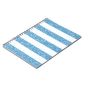 Sparkle Glitzer Look Stripes Notebook Notizblock (Linke Seite)