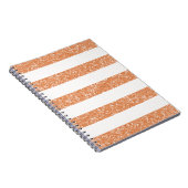 Sparkle Glitzer Look Stripes Notebook Notizblock (Rechte Seite)