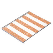 Sparkle Glitzer Look Stripes Notebook Notizblock (Linke Seite)