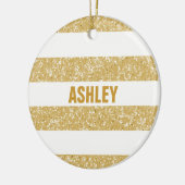 Sparkle Glitzer Look Stripes Ornament (Links)