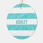 Sparkle Glitzer Look Stripes Ornament (Links)