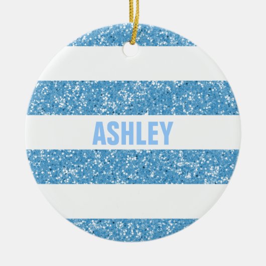 Sparkle Glitzer Look Stripes Ornament (Vorne)