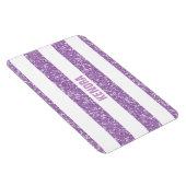 Sparkle Glitzer Look Stripes Premium Magnet (Rechte Seite)