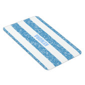 Sparkle Glitzer Look Stripes Premium Magnet (Rechte Seite)