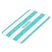 Sparkle Glitzer Look Stripes Premium Magnet (Linke Seite)