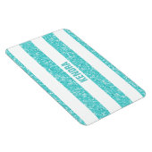 Sparkle Glitzer Look Stripes Premium Magnet (Rechte Seite)